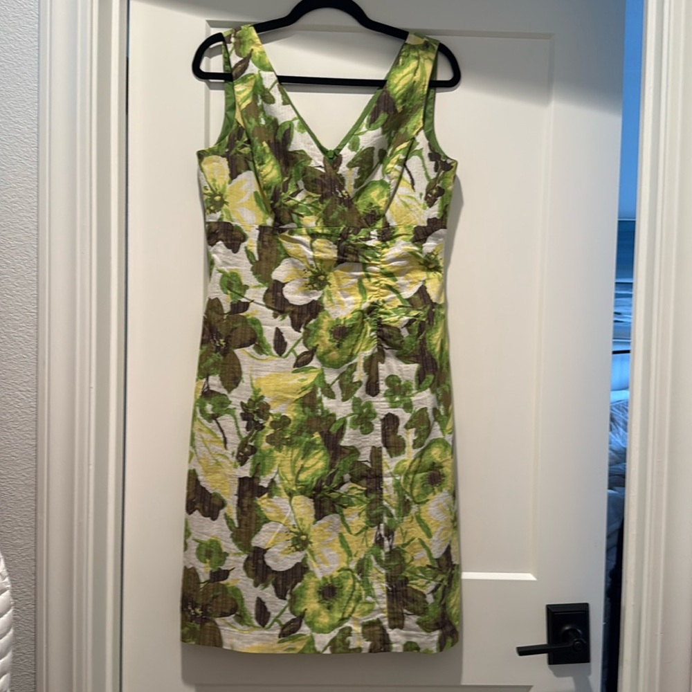 Donna Ricco Green, Yellow and White Sundress